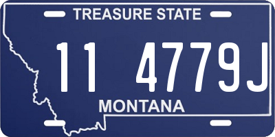 MT license plate 114779J