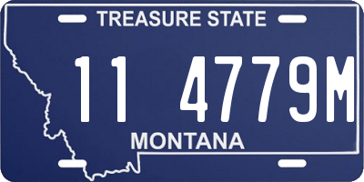 MT license plate 114779M