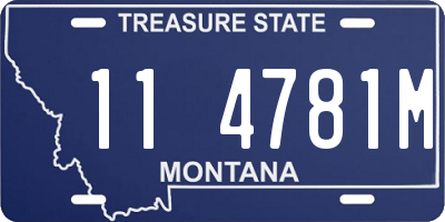 MT license plate 114781M