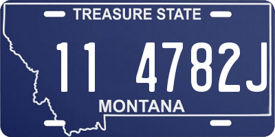 MT license plate 114782J