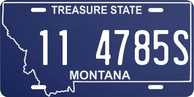 MT license plate 114785S