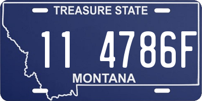 MT license plate 114786F