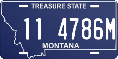 MT license plate 114786M