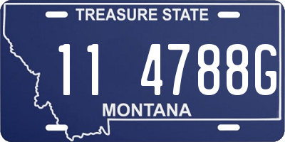 MT license plate 114788G