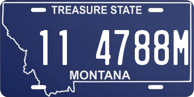 MT license plate 114788M