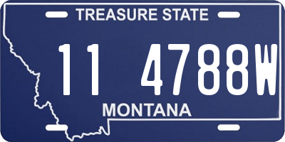 MT license plate 114788W