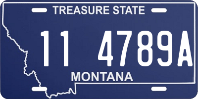 MT license plate 114789A