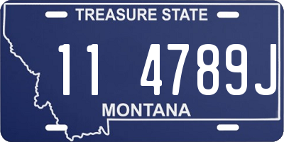 MT license plate 114789J