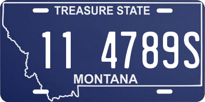 MT license plate 114789S