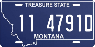 MT license plate 114791D