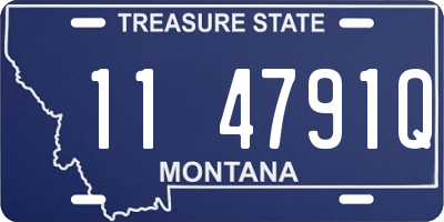 MT license plate 114791Q