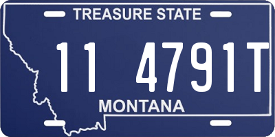 MT license plate 114791T