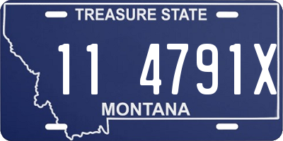 MT license plate 114791X