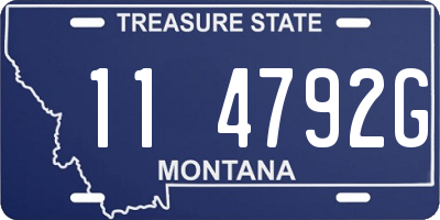 MT license plate 114792G