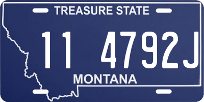 MT license plate 114792J