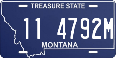 MT license plate 114792M