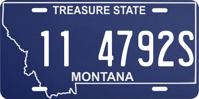 MT license plate 114792S