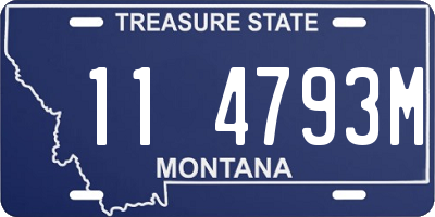 MT license plate 114793M