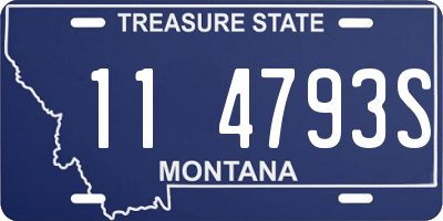 MT license plate 114793S