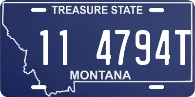 MT license plate 114794T