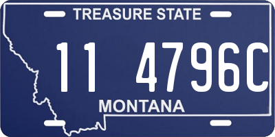 MT license plate 114796C