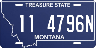 MT license plate 114796N