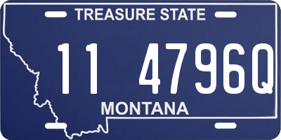 MT license plate 114796Q