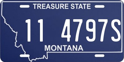 MT license plate 114797S