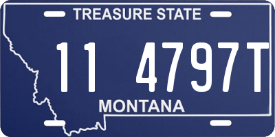 MT license plate 114797T