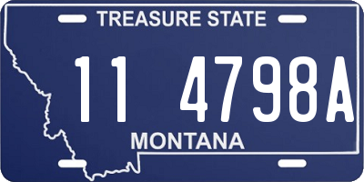 MT license plate 114798A