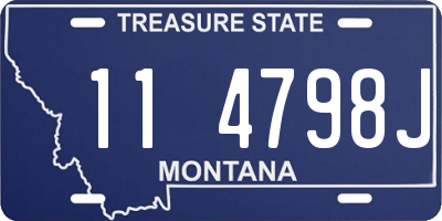 MT license plate 114798J