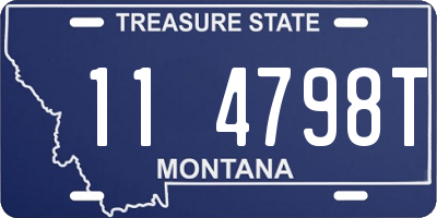 MT license plate 114798T