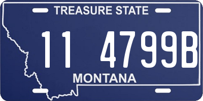 MT license plate 114799B