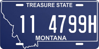 MT license plate 114799H