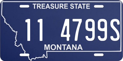 MT license plate 114799S