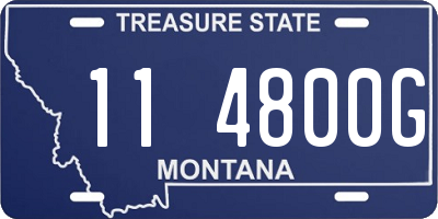 MT license plate 114800G