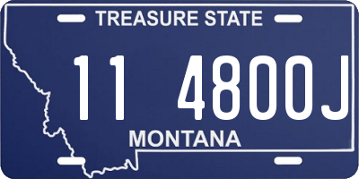 MT license plate 114800J