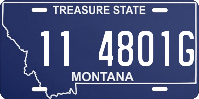 MT license plate 114801G