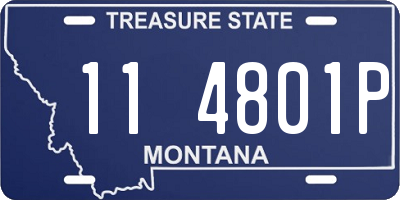 MT license plate 114801P