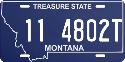 MT license plate 114802T