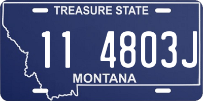 MT license plate 114803J