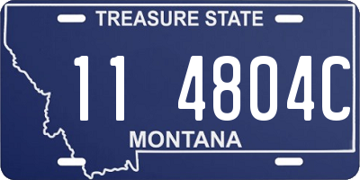 MT license plate 114804C