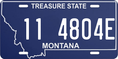 MT license plate 114804E