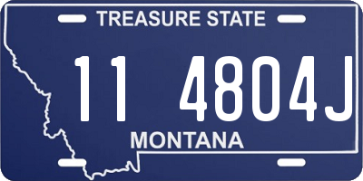 MT license plate 114804J