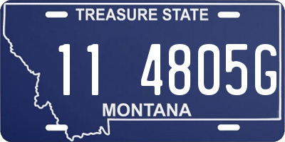MT license plate 114805G