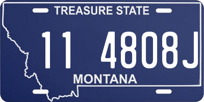 MT license plate 114808J