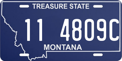 MT license plate 114809C