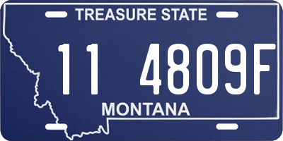 MT license plate 114809F