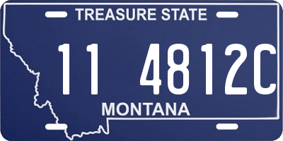 MT license plate 114812C