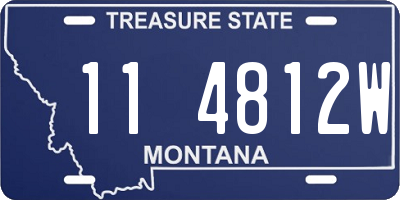 MT license plate 114812W